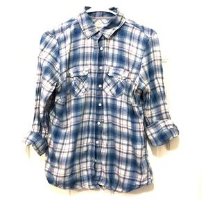 Aeropostale blue and white plaid top